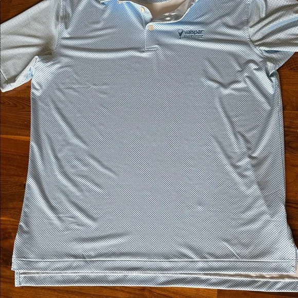 Peter Millar Light Blue Patterned Polo - Picture 7 of 7